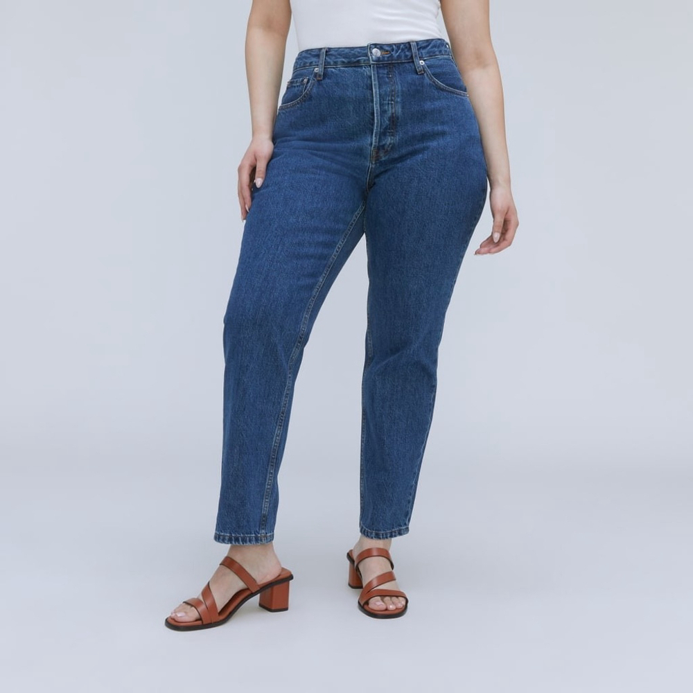 NWOT Everlane Women The Curvy 90s Cheeky Straight Jean Organic Cotton Size 33 R